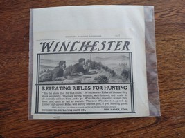 1903 WINCHESTER ARMS Rifle Gun Print Ad Oliver Kemp Art Cowboy Hunting Deer - £6.14 GBP