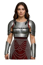 Medieval Female Warrior Armor Costume LARP Handmade Chainmail Plate Armo... - $307.03 CAD