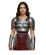 Medieval Female Warrior Armor Costume LARP Handmade Chainmail Plate Armo... - €189,54 EUR
