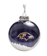 NFL RAVENS Team Logo Holiday Christmas Tree Ornament Plaid - £15.13 GBP