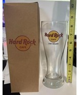 Hard Rock Cafe LAS VEGAS 8.5&quot; PILSNER GLASS w/ Classic HRC Logo GLASSWAR... - $14.85