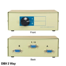 Kentek DB9 Female Manual Data Switch 2 Way Rotary Dail Type RS232 Serial... - £46.68 GBP
