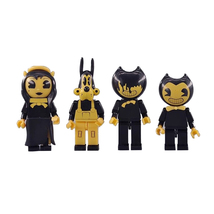  4Pcs Bendy and the Ink Machine Minifigure Bendy Alice Boris the Wolf Mini Block - £19.00 GBP