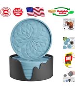 Multi-Use 6 Pack Silicone Drink Coasters - Deep Tray Design for All Beve... - $350.61 MXN