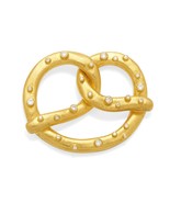 Yossi Harari 24k Yellow Gold &quot;Salted&quot; Diamond Large Pretzel Pendant Carrie - $13,540.30 CAD