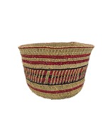 8&quot; Diameter Iringa Grass Woven Basket / Planter Basket 5&quot; Tall Boho - $475.38 MXN