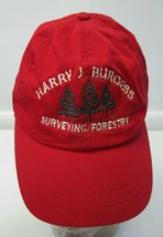 Vintage Hyp 90s Red Hat Baseball Cap Adjustable Harry Burgess Surveying ... - £9.49 GBP