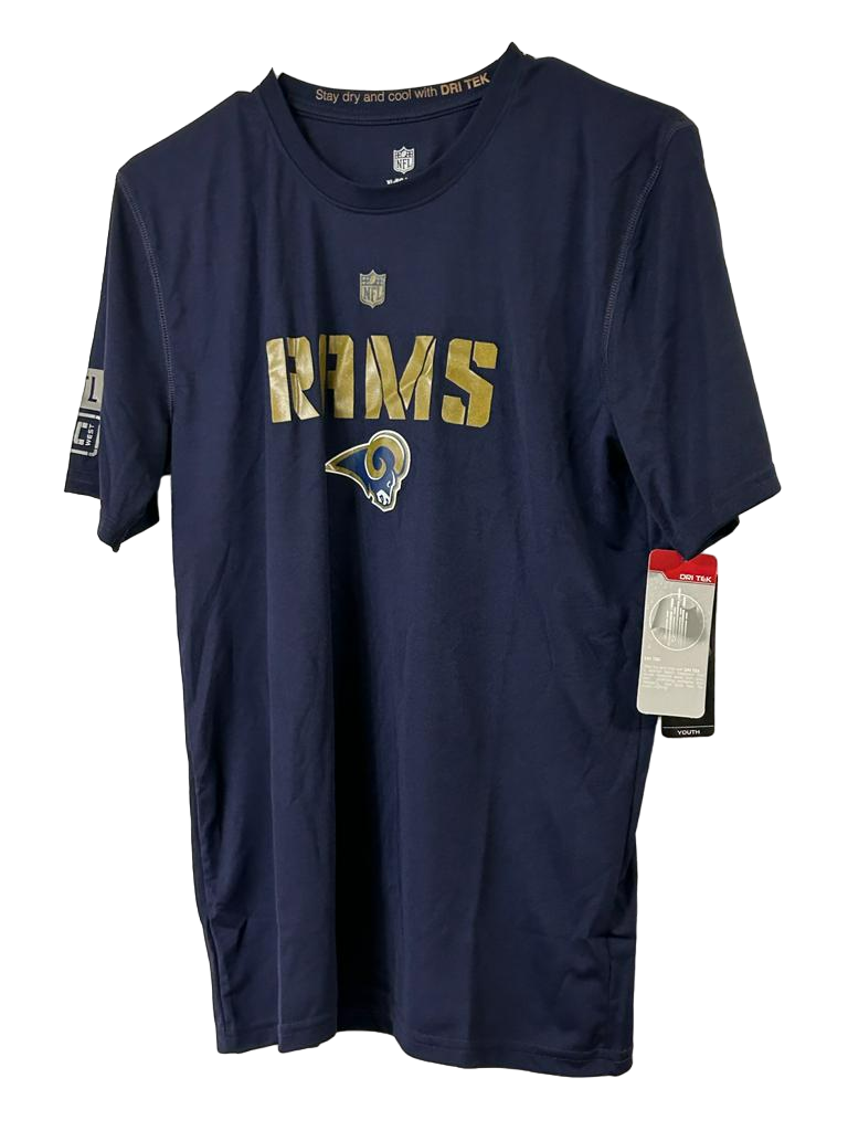 Primary image for Team Apparel Youth St. Louis Rams Crew Neck Short Sleeve T-Shirt, Navy, XL 18