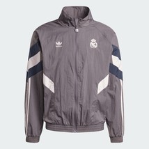 NWT men&#39;s medium Adidas Real Madrid Jacket Originals Track Top Charcoal ... - $94.99