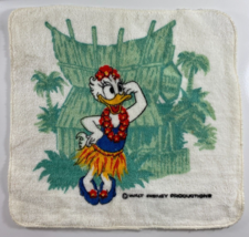 Vintage Pacific Towels Disney Daisy Duck Hawaiian Cotton Washcloth NEW - $14.84