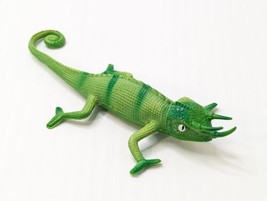 Greenbrier International Horned Chameleon Reptile 8.5” Toy Figure Rubber Plastic - $12.86