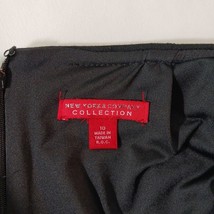 New York & Company Collection Women's Front Design & Back Zip Black Skirt Sz 10 image 3