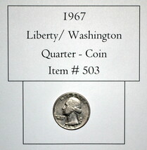1967, Liberty / Washington Quarter, # 503, Washington Quarter, vintage c... - $14.40