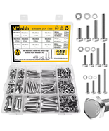 448 Pc Metric Bolt &amp; Screw Assortment Kit – M5 M6 M8, 304 Stainless Steel - $29.64