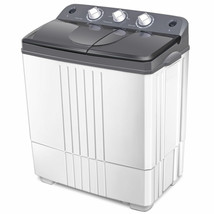 Costway Compact Mini Portable Twin Tub Washing Machine 20 Lbs Washer Spi... - $267.99