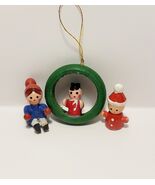 Vintage 1960s Japan Christmas Ornaments Lot of 3 Mini Handmade Hand Pain... - €17,18 EUR