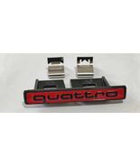 Red with Black Letter Quattro Grille Emblem | 7.3cm Front Grill Badge | ... - $17.00