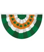 St Patricks Day Bunting Flag 3x5 ft Irish Ireland Green Shamrock Pats De... - $4.88