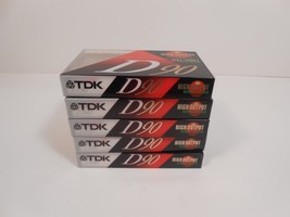 5 Unopened Tdk D90 High Output Blank Cassette Tapes - £9.94 GBP