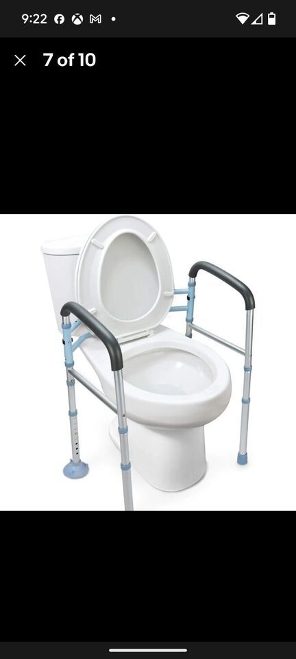 Primary image for OasisSpace Stand Alone Toilet Safety Rail Heavy Duty Medical Frame Grab Bar