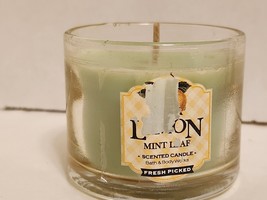 Vintage Bath & Body Works Lemon Mint Leaf Mini Candle - $9.89