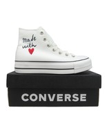 Converse Chuck Taylor All Star HI Lift Made with Love Women's Sz 9.5 NEW 571119C - £96.11 GBP