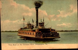 Ferry Boat On The Delaware River Philadelphia Pennsylvania 1907 Postcard BK67 - £5.44 GBP