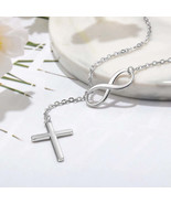 Infinity Cross Necklace - $65.69 CAD
