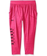 Under Armour Youth Girls Tech Capri, Pink/Black, Large - $451.41 MXN