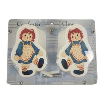 VTG Raggedy Ann &amp; Andy Comforter Clips Wall Mounting Crib Quilt Display Hardware - £12.23 GBP