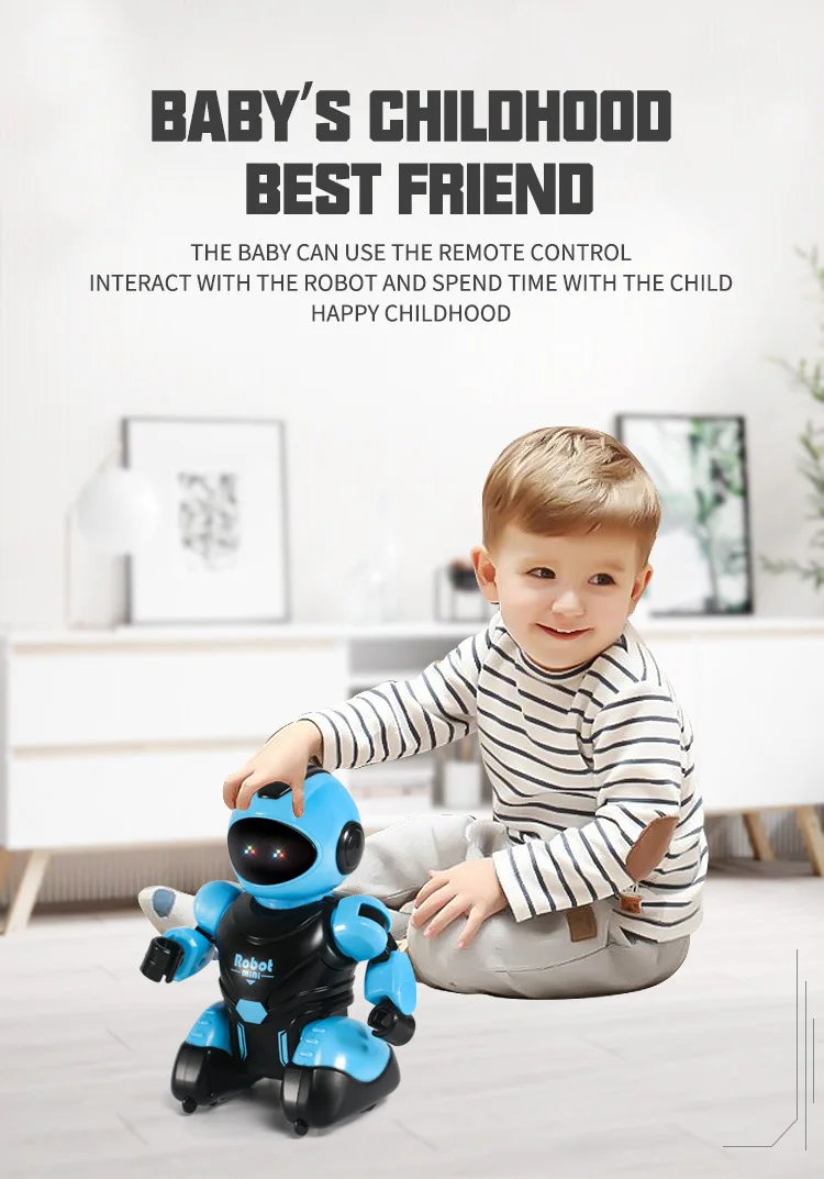 Intelligent RC Robot Kids Toy Programming Infrared with LED Light Remote Control - £25.62 GBP+