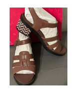 Alegria Tasia Sandals NEW Womens Mocha 8 8.5 38 hook and loop block heel - $45.83 CAD