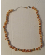 Womens Necklace Natural Stone Nuggets Beaded Cluster 20&quot; - £14.16 GBP