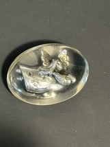 Vintage Winged Angel In Lucite  - Pocket Token - 1-1/2” - £11.57 GBP