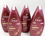 FOUR Dove Pro Age Body Wash Rich Nourishment for Mature Skin 450ml 15.22 oz - £47.95 GBP