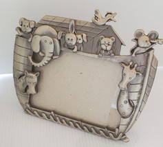 Malden Noahs Ark Metal 3.5X5 Picture Photo Frame Pewter Color Baby Nurse... - $20.38 CAD
