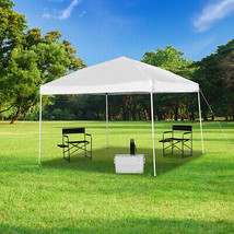 Flash Furniture JJ-GZ1010-WH-GG 10 x 10 ft. Outdoor Pop Up Event Slanted... - £106.53 GBP