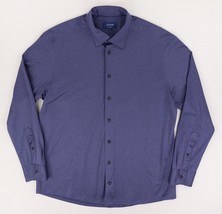 New ETON Contemporary Fit Jersey Long Sleeve Button Shirt Mens XL Blue NWOT - £51.31 GBP