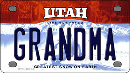 Grandma Utah Novelty Mini Metal License Plate Tag - $14.95