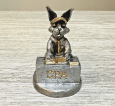 1987 Pewter Bunny Rabbit Teacher Rb Made In USA CPA - $9.49