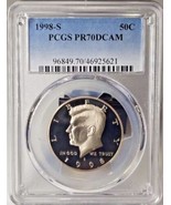 1998 S- Kennedy Half Dollar- Proof- PCGS-PR70DCAM - £28.04 GBP