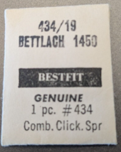 NOS Bettlach Cal. 1450 Combo Click Spring - Bestfit Part# 434 / 19 - $19.79