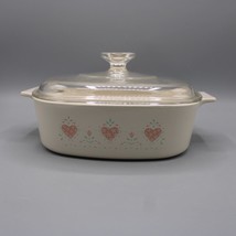 Vtg Corning Ware A-2-B Forever Yours Design 8&quot;x8&quot;x2.5&quot; 2 Liter Casserole &amp; Lid - £19.45 GBP