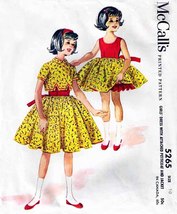 Girl's DRESS Vintage 1959 McCall's Pattern 5265 Size 10 - $12.00