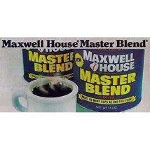 MAXWELL HOUSE MASTER BLEND BILLBOARD GLOSSY STICKER 3&quot;x1.5&quot; - £3.18 GBP