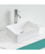 Bathroom Small Vessel Sink Above Counter White Porcelain Ceramic Sink Bowl - $73.97