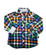 Boys Button-Down Checkered Long Sleeve Shirt 3 Years/98 Cm - €44,08 EUR