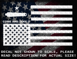 Cannon and Star Come And Take It in Inverted US Flag Decal Sticker USA Made - $6.72+