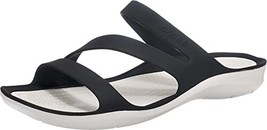Crocs Women&#39;s Swiftwater Sandals, Black/White, 9 - $66.76