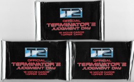Terminator 2 Judgement Day Movie Three Trading Card Packs NEW SEALED 1991 Impel - £1.59 GBP